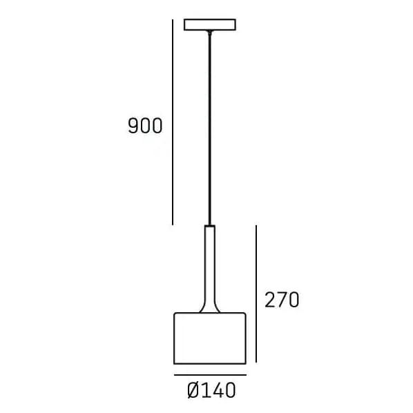 Zwis jadalniany nad stół Copenhagen P01028CU Cosmolight metal szkło miedziany
