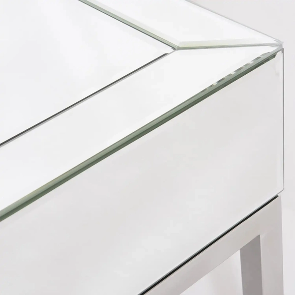 Stolik kawowy glamour Madion MD-CT1424S Cosmolight z szufladami biały