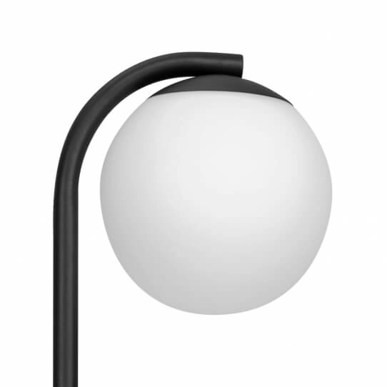 Dekoracyjna lampa podłogowa Botanica Wood 41120119 Kaspa kula biała czarna