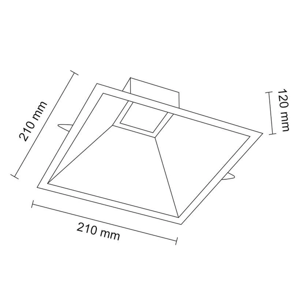 Wpust LAMPA sufitowa UBE IL 7790 Shilo podtynkowa OPRAWA kwadratowa LED 10W 3000K do zabudowy IP44 biały
