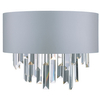 Kinkiet ścienny z kryształkami Halle HAL0939 Dar Lighting glamour szara