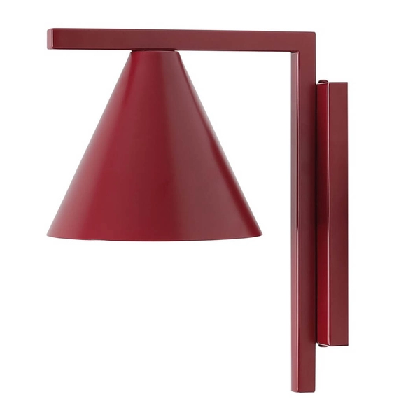 Metalowa lampa ścienna do jadalni Form 1108C15 Aldex stożek czerwony