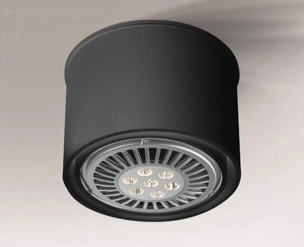 Spot LAMPA sufitowa MIKI 7017 Shilo natynkowa OPRAWA plafon okrągły czarny