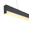 Biurowa lampa wisząca Sigi PL0129-BK Yaskr LED 36W 3000K czarna
