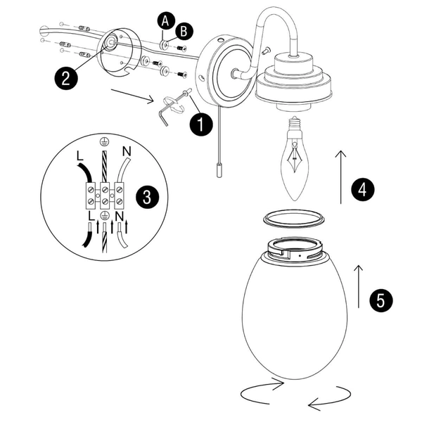 Łazienkowy kinkiet ścienny Ashbury 77088 Endon szkło IP44 chrom przezroczysty