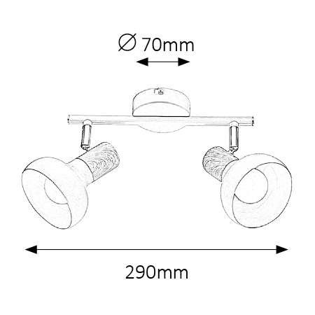 Plafon LAMPA sufitowa HOLLY 5944 Rabalux skandynawska OPRAWA listwa reflektorki drewno białe