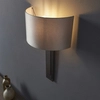 Salonowa lampa ścienna L&-195271 Light& z abażurem brązowa ecru