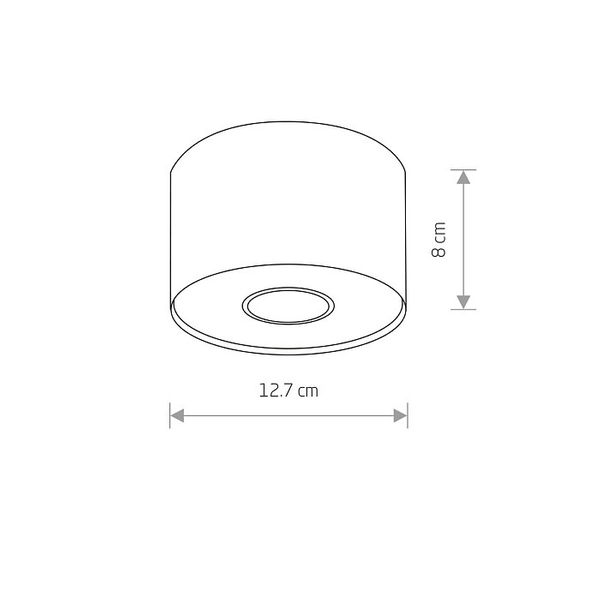 Sufitowa plafoniera do kuchni POINT 7603 czarny downlight okrągły