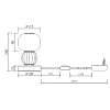 Stolikowa lampa MODERN T0071 szara czarna ceramiczna 20cm