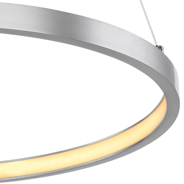 LAMPA wisząca RALPH 67192-19 Globo metalowa OPRAWA okrągła LED 19W 3000K zwis nikiel