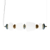 Ceramiczna wisząca lampa Evans PND-94981-4A-GD LED 22W 3000K biała złota