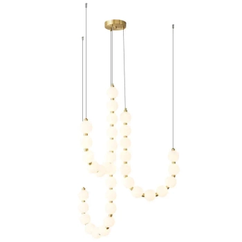 Kaskadowa lampa wisząca Perla CGPERLA-H65 LED 42W 3000K kule mosiądz biała