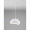 Wisząca lampa japandi PALINZA LE45317 kopuła nad stół biała