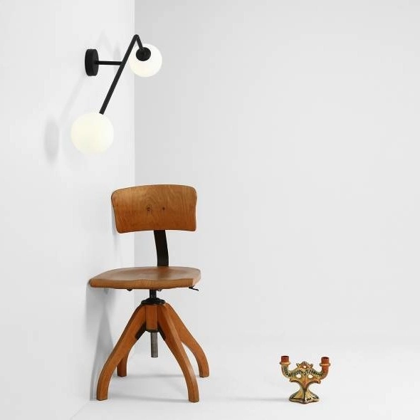 Modernistyczna lampa ścienna PURE 1064D1 Aldex szklane kule