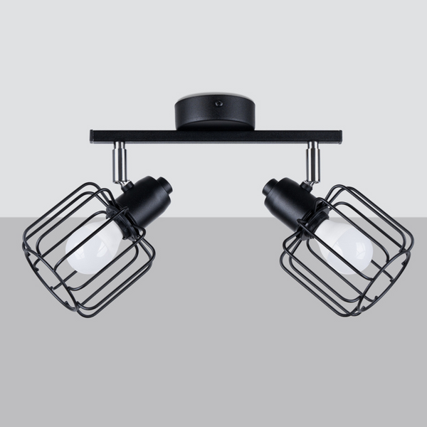 Sufitowa lampa Beluci SL.1115 Sollux reflektorki druciane czarna