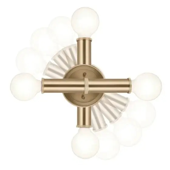 Ścienny kinkiet Torche QN-TORCHE-2W-CPZ LED 3W 3000K IP44 brąz szampański