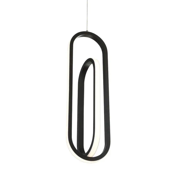 Salonowa lampa wisząca Demark QN-DEMARK-1P-BK LED 28W 3000K owalna czarny
