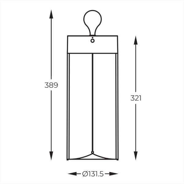 Lampka stolikowa na taras Esterno1003 Zumaline LED 1,2W 2700K IP54 szara