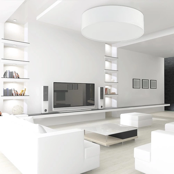 Kuchenna lampa sufitowa Rondo 3331 TK Lighting okrągła z tkaniny biała