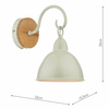 Kinkiet ścienny Blyton BLY0743 Dar Lighting retro drewniany kremowy