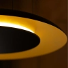 Ringowa lampa wisząca Piattino ML1815 LED 30W 3000-6000K czarny złoty