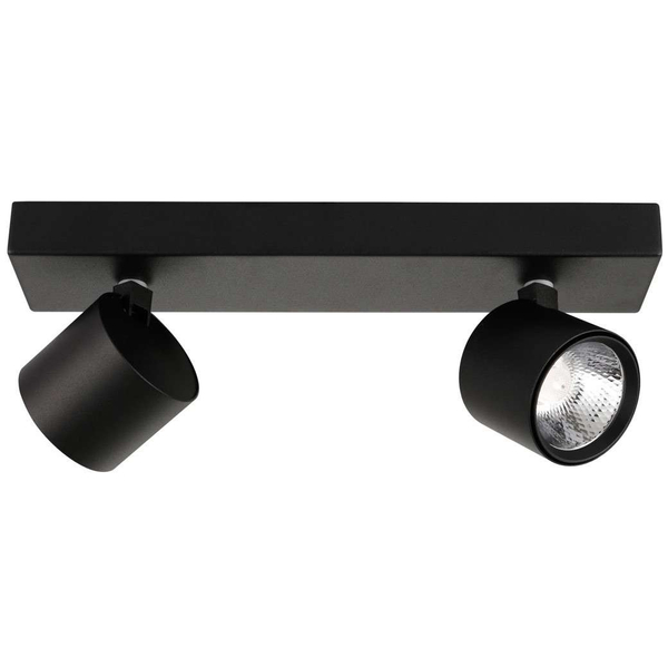 Sufitowa LAMPA plafon BONIVA SPL-2854-2B-BL Italux regulowana OPRAWA metalowe LED 10W 3000K reflektorki na listwie czarne