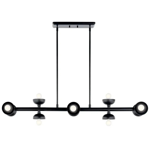 Podłużna wisząca lampa Palta KL-PALTA-LP10-BK belka czarna