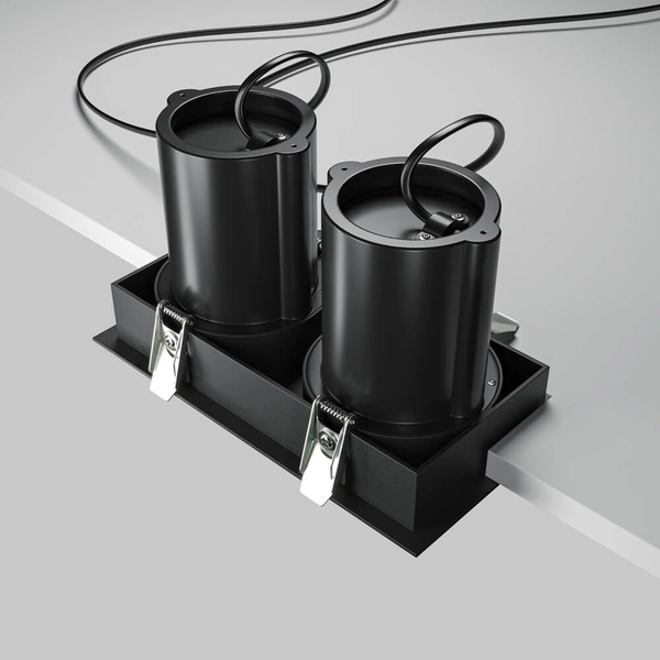 Podwójna lampa nasufitowa Hidden DL095-02-10W3K-B LED 20W 3000K czarna