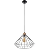 Lampa wisząca loft RAQUELLE 187219104 druciana industrialny czarny drewno