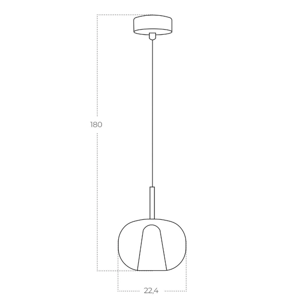 Sypialniana lampa wisząca GRACE AZ6271 Azzardo szklana biała przezroczysta