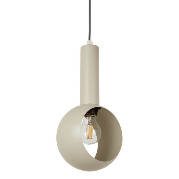 Lampa zwisająca Vitrum 41105 do kuchni okrąg round beżowa
