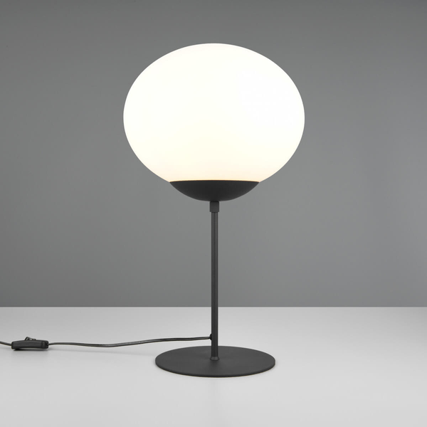 Biurowa lampka do salonu FOMENTO 563100132 Trio bańka czarny biały