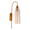 Szklana lampa ścienna Campanila W0332 Maxlight do sypialni mosiądz przezroczysty OUTLET
