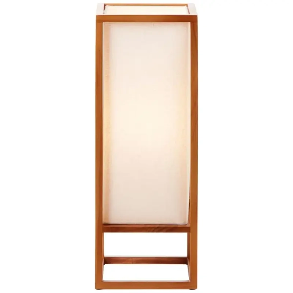 Stołowa lampka drewniana Seaside 93092/09 biała brązowa