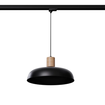 3-fazowa lampa wisząca drewniana INDY MYL.00238 nad stół czarny