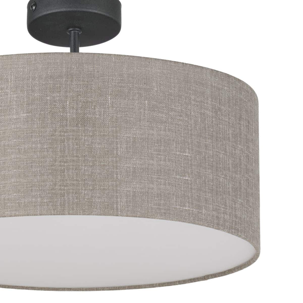Lniana lampa sufitowa ekologiczna Rondo 6247 TK Lighting szara beżowa