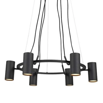 Lampa wisząca PORTO 107357 Markslojd ring metalowy tuby czarne