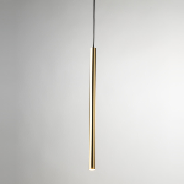Lampa wisząca do jadalni Sopel 40737 Sigma podłużna tuba czarna złota