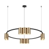 Wisząca lampa pierścieniowa GENESIS ML0375 tubki ring złoty czarny