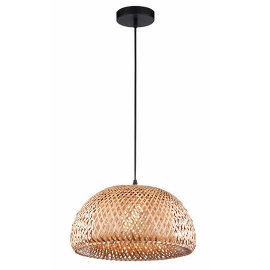 Lampa wisząca ekologiczna Parral LE42138 bambusowa beżowa
