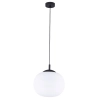 Wisząca lampa sypialniana VIBE 4804 szklana kula czarny biały