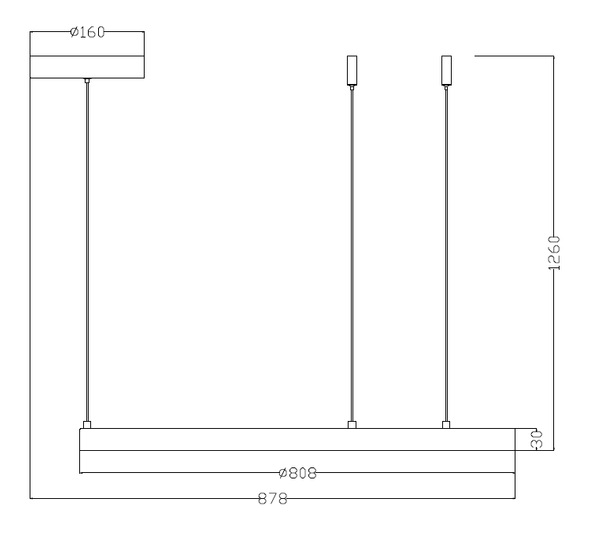 Lampa wisząca Midway LP-033/1P L GD ring LED 54W 3000K zwis złoty