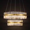 Podwójna lampa wisząca MAYO LE44226 LED 67W 3500K kryształowa złota