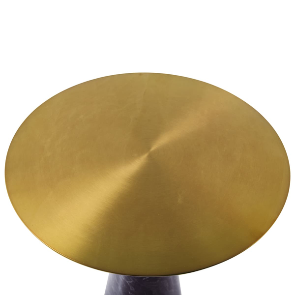 Marmurowy stolik kawowy VERO DP-FA8 black gold Step marmur stal mosiądz czarny