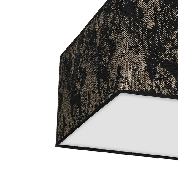 Sypialniany plafon nowoczesny Satino square czarny złoty