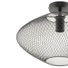 Nasufitowa lampa druciana Orion A8130-BK Zumaline siatkowana metal czarny