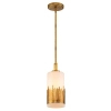 Podłużna zwisająca lampa Sawgrass QN-SAWGRASS-MP-DG-O szklana złota