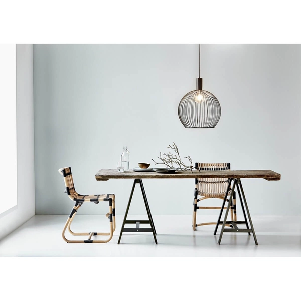 Wisząca lampa industrialna Aver 84263003 druciana kula czarny