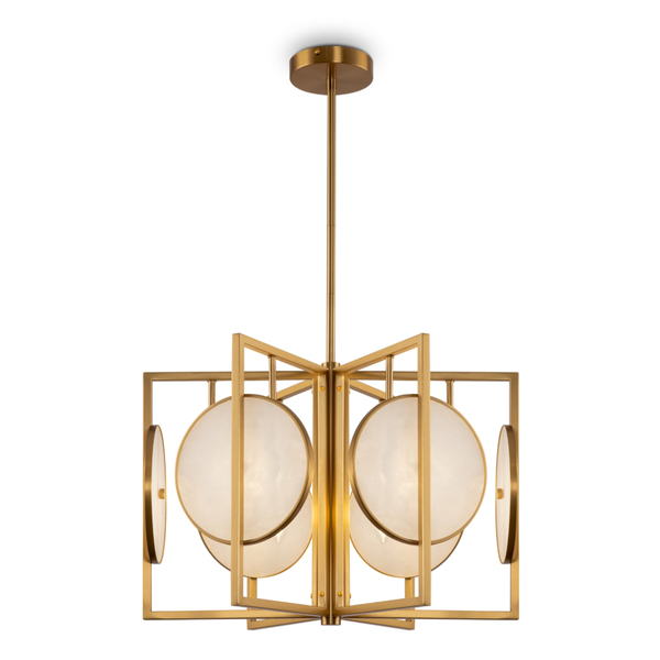 Lampa zwisowa Marmo MOD099PL-06G kamień naturalny złoty