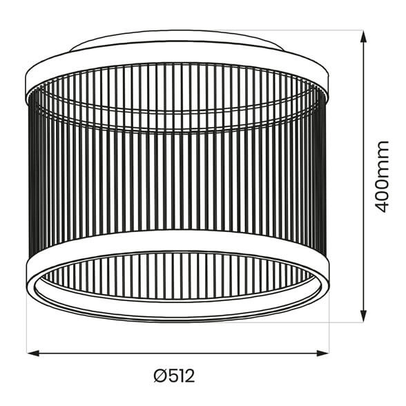 Sufitowa lampa Guarda ML0528 Milagro LED 43W 4000K druciana czarny